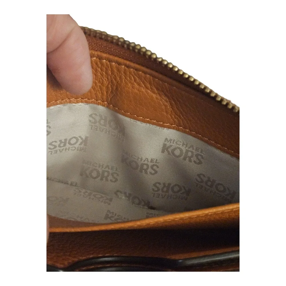 Michael Kors Tan Leather Zip Wallet
